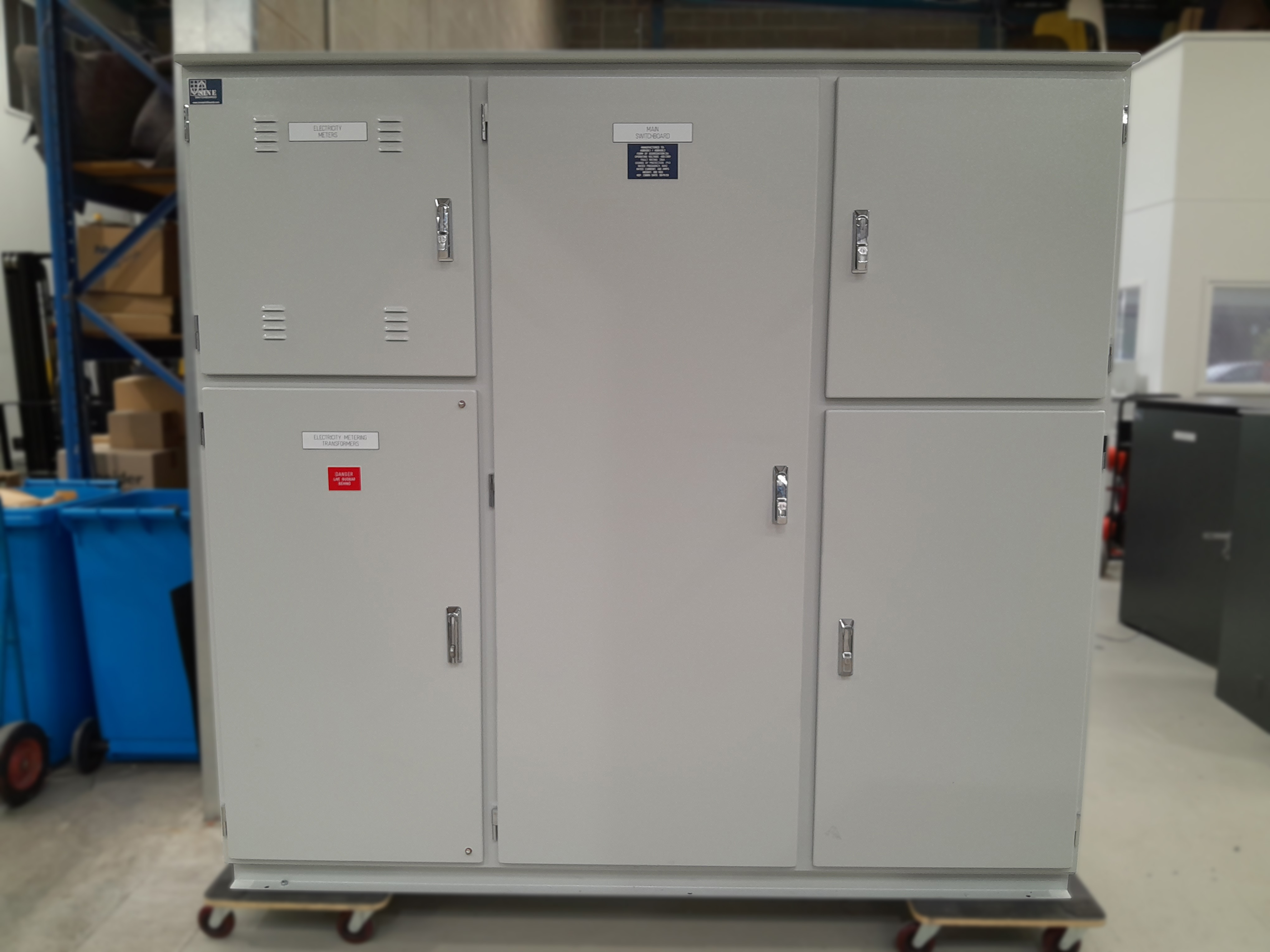 Electrical switchboard for a healthcare facility designed to meet strict medical compliance standards